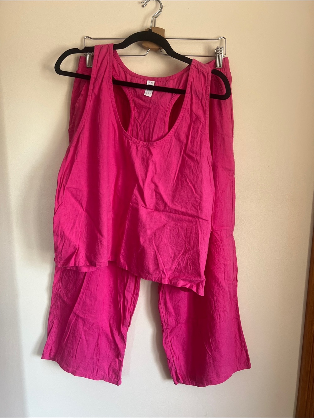 stars above Hot Pink Sleeveless Tank and Cropped Pant Set